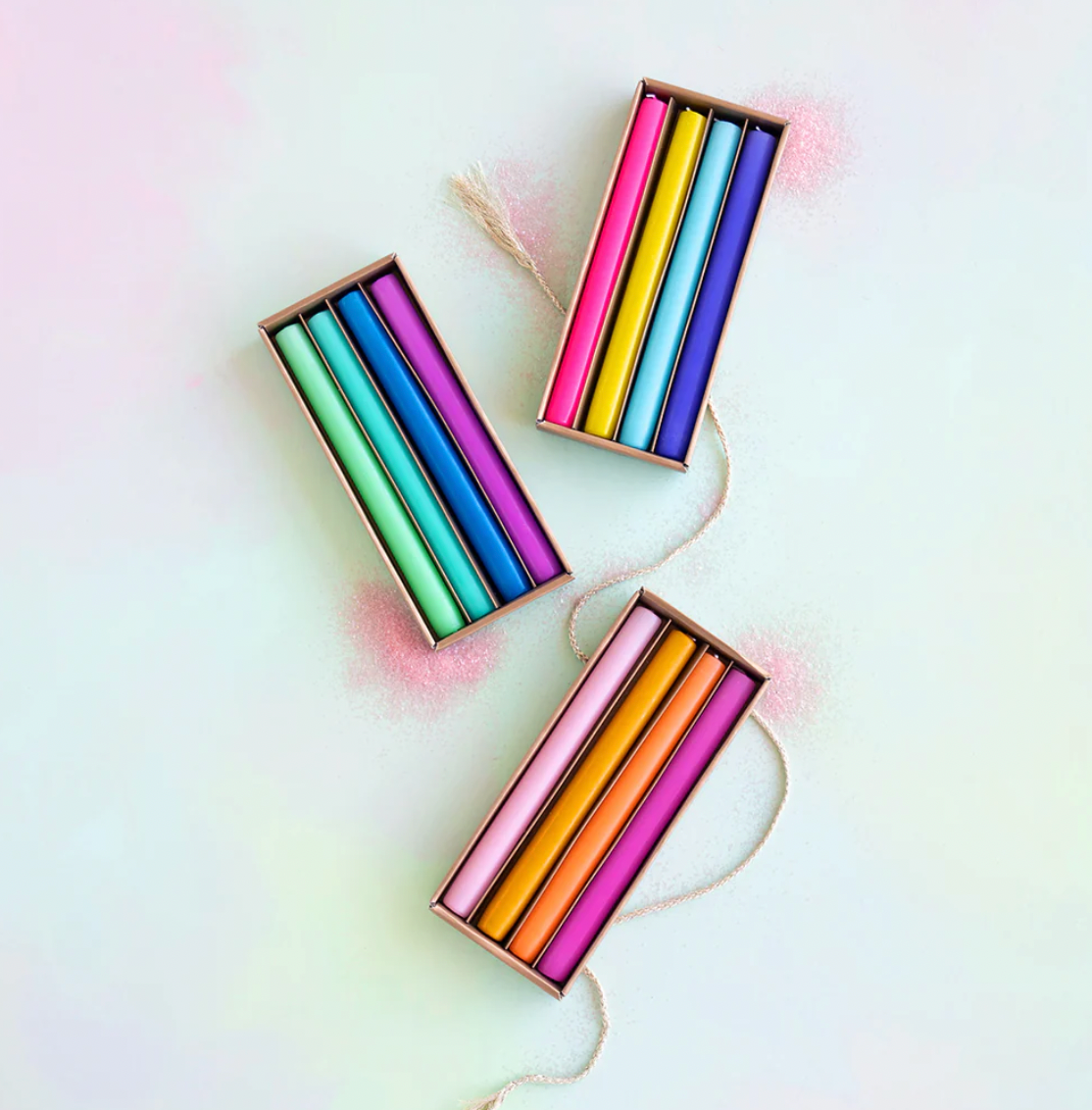 Rainbow Taper Candle- 10"