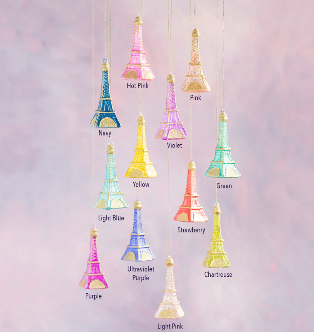 Rainbow Eiffel Tower Ornament
