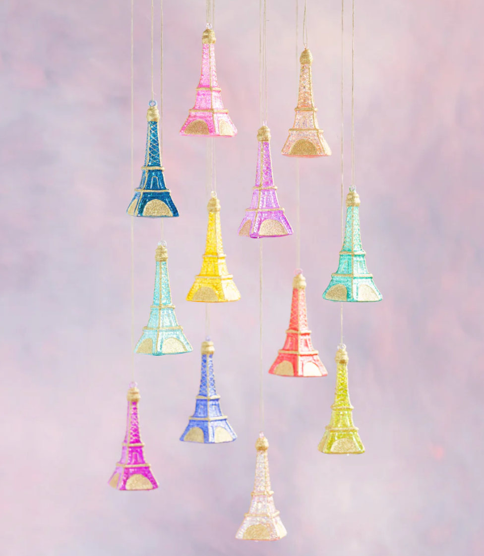 Rainbow Eiffel Tower Ornament