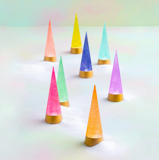 Swirling Glitter Cone Tree- Lights Up