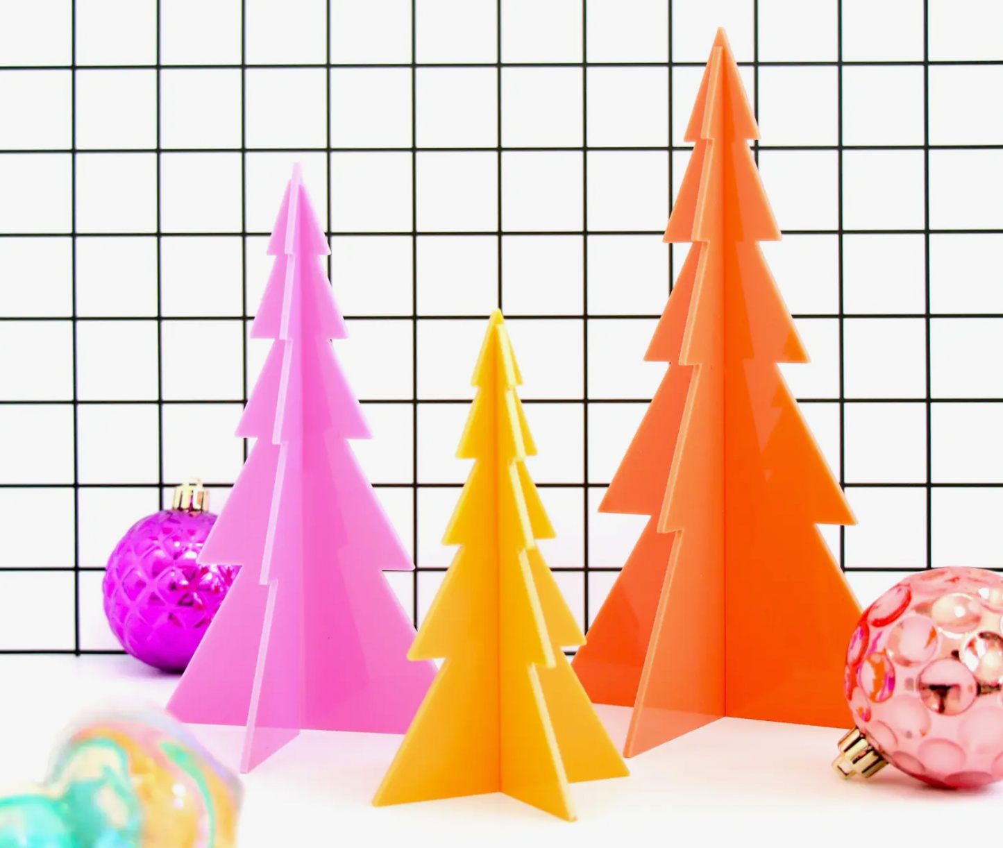 Acrylic Tree Set- Orange