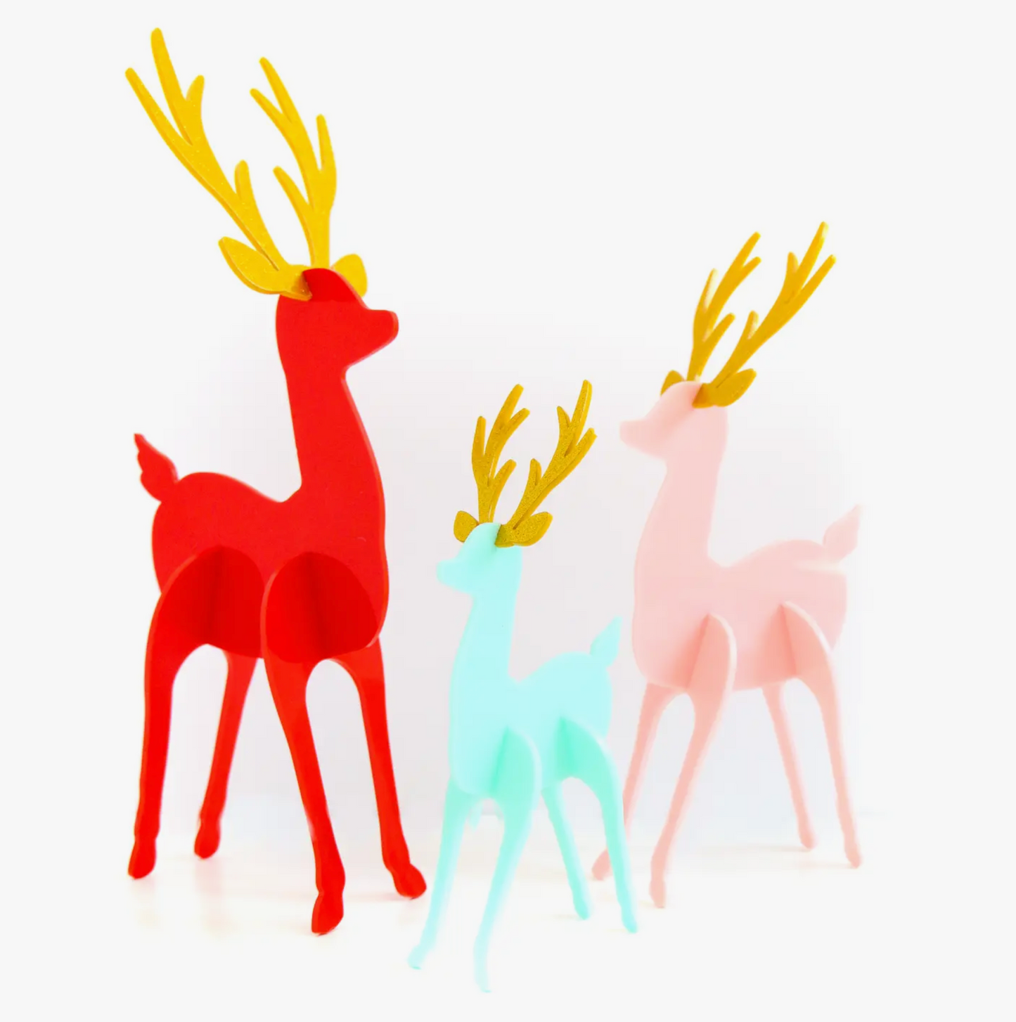Acrylic Deer- Red Set