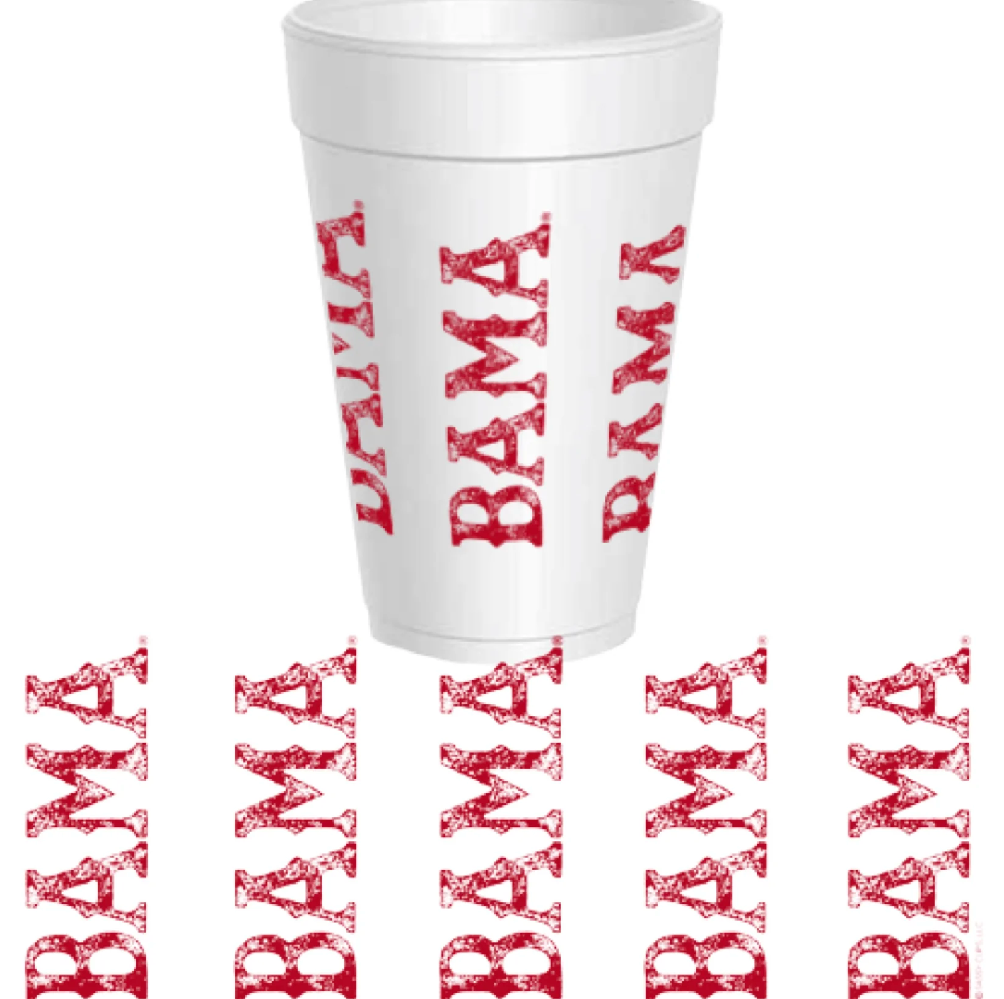 Alabama- BAMA Wrap Styrofoam Cups