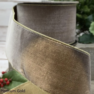 Lush Velvet with Gold Backing - Platinum- 2 sizes