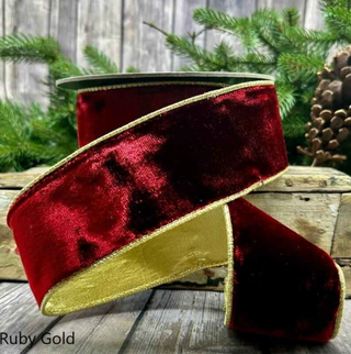 Lush Velvet with Gold Backing - Ruby- 2 sizes