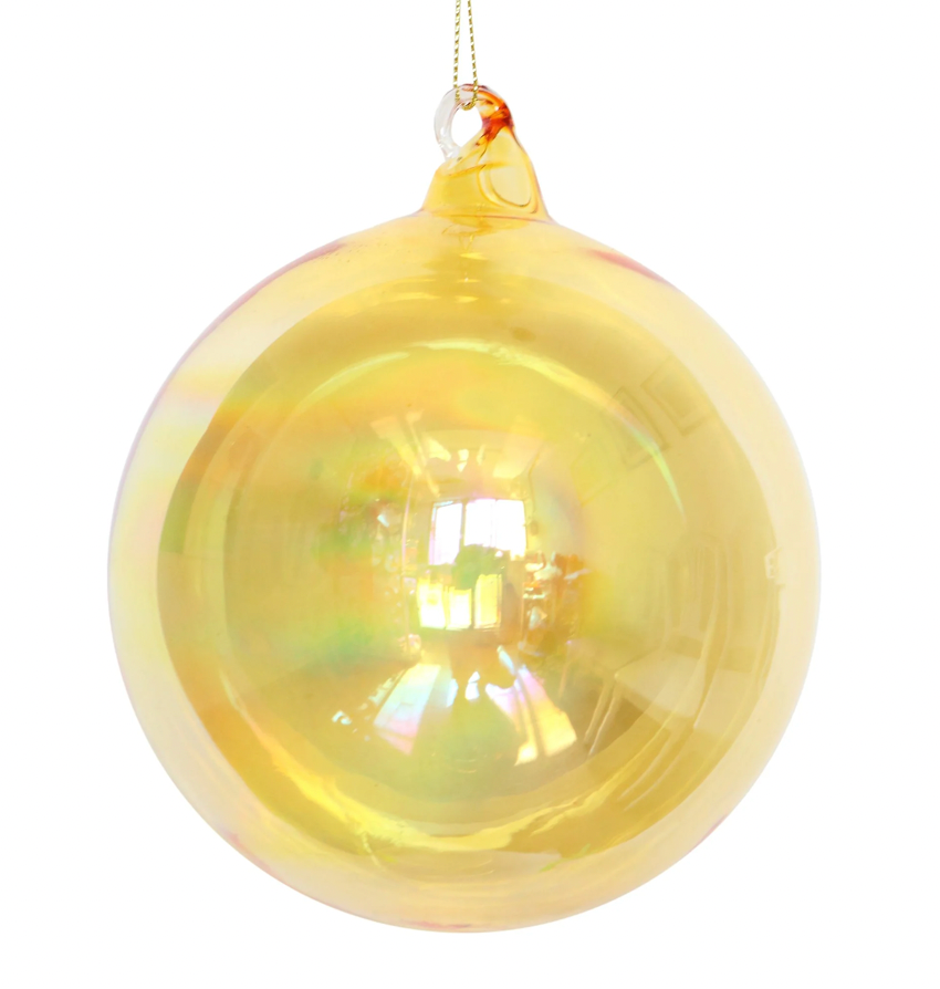 Jim Marvin Bottle Glass Ornament- Yellow (Amber) 120mm (4.75")