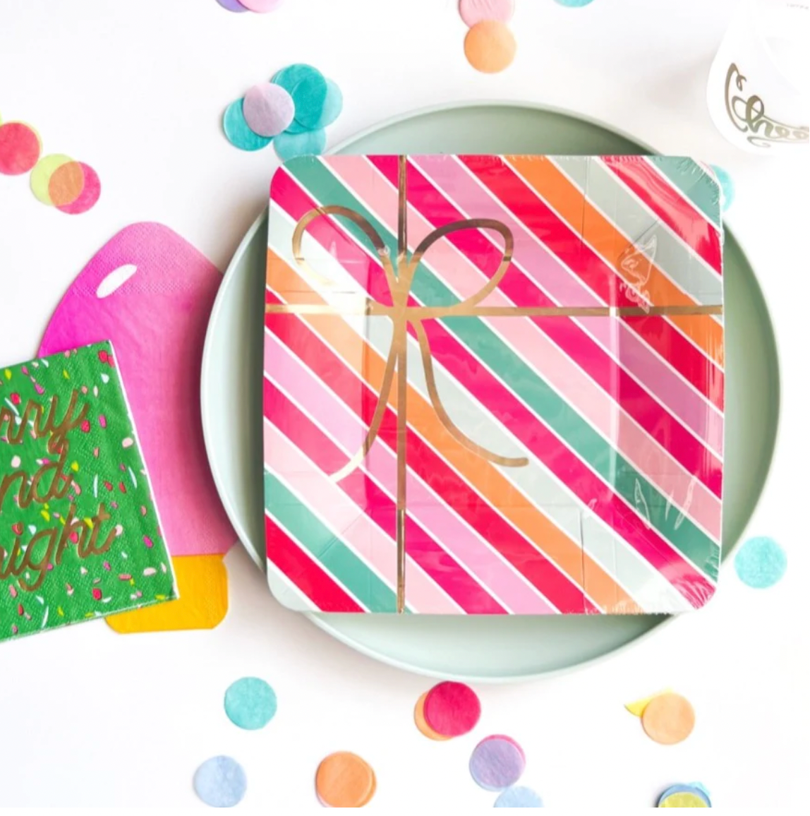 Light Bulb Pink and Green Napkins