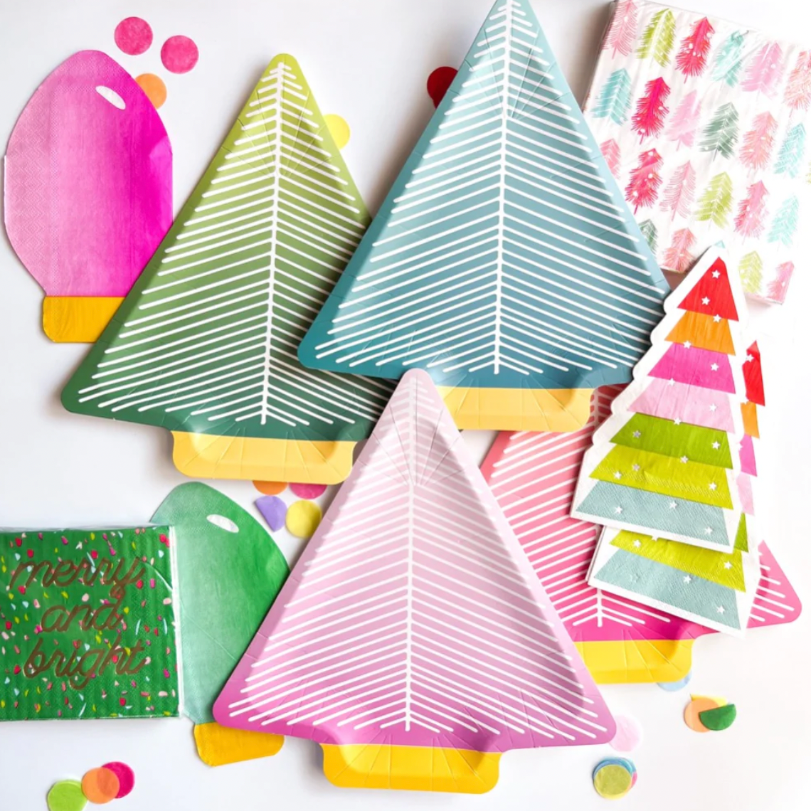 Light Bulb Pink and Green Napkins