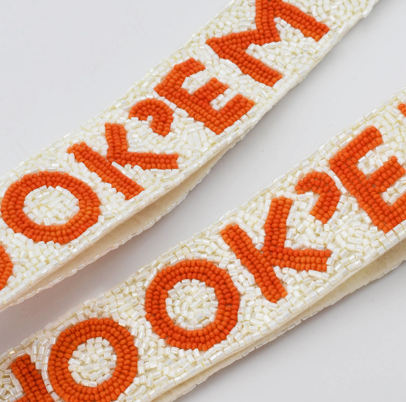 Texas Longhorn Beaded Purse Strap