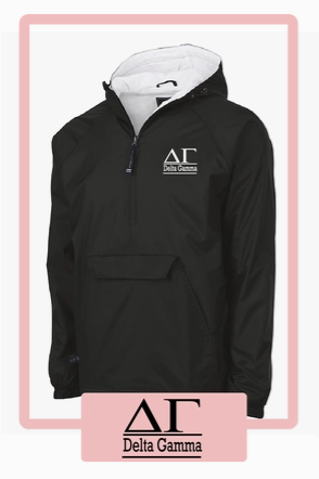 Delta Gamma Sorority Rain Jacket - Navy