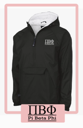 Pi Beta Phi Sorority Rain Jacket - Maroon