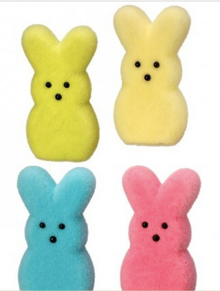 FLOCKED STYRO BUNNY PEEP 6.25"