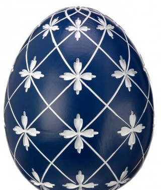 RESIN LATTICE CROSS EGG 5"