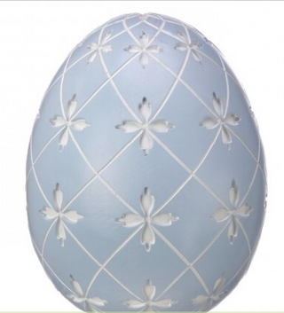 RESIN LATTICE CROSS EGG 5"