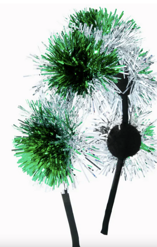 Pom Pom Tinsel Headband
