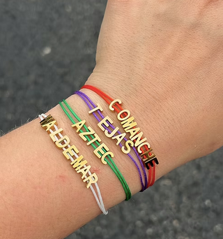 Camp Gold Letter Bracelet