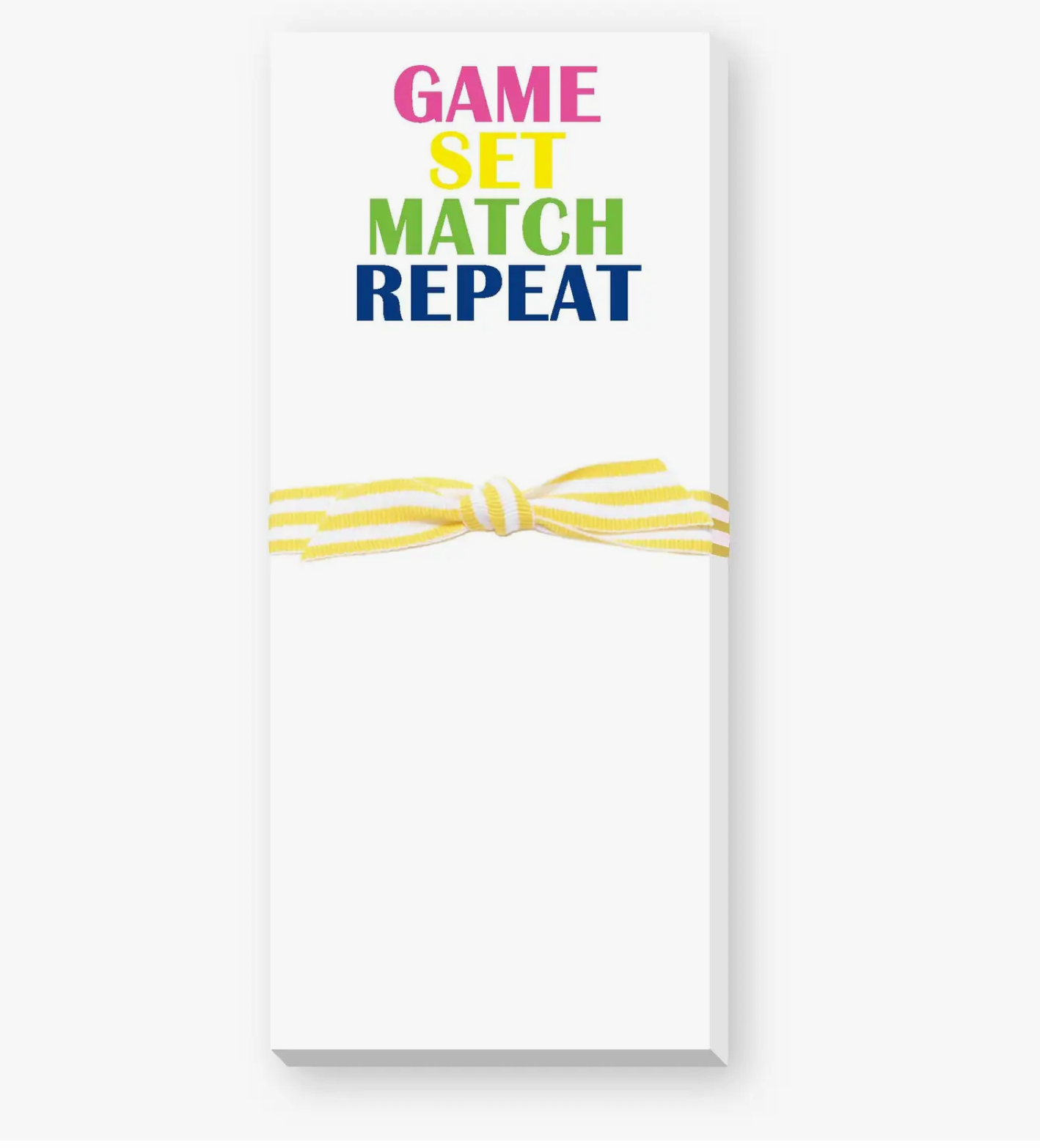Game Set Match Repeat Notepad