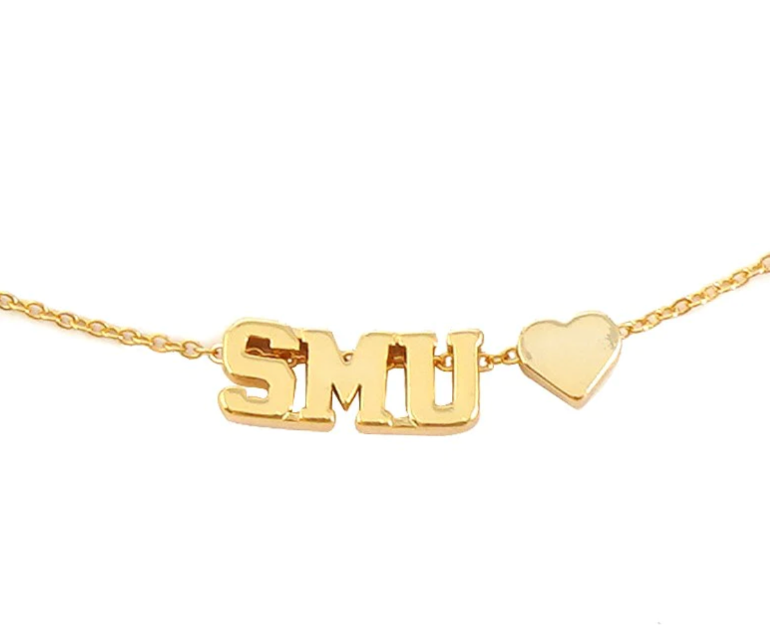 SMU Heart Necklace