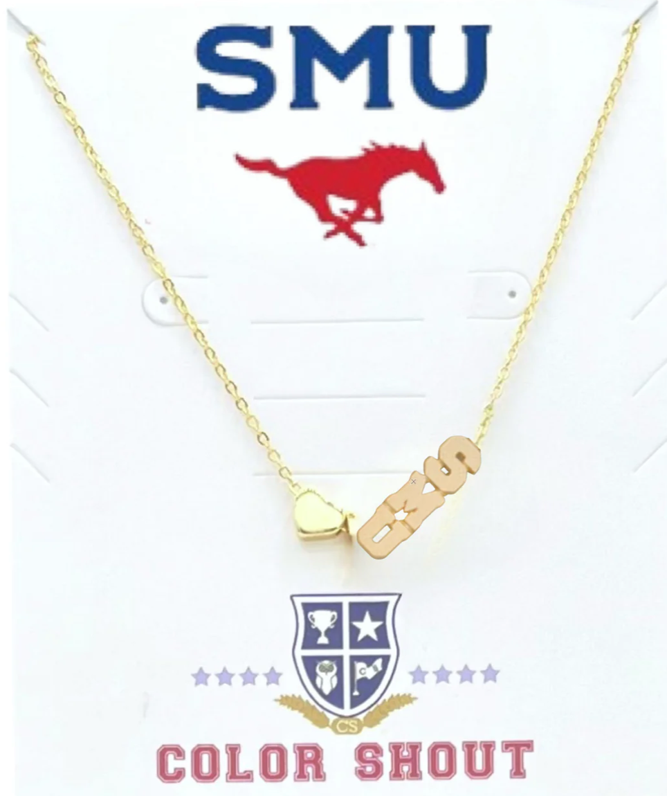 SMU Heart Necklace