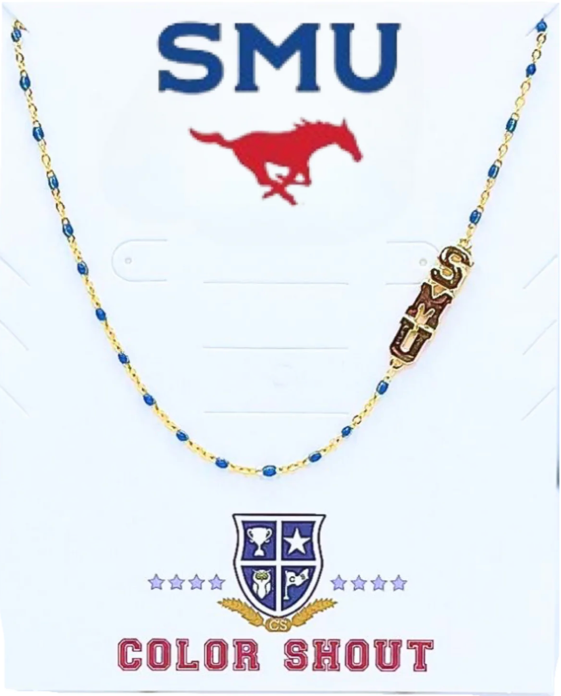 SMU Necklace: Enamel Bead
