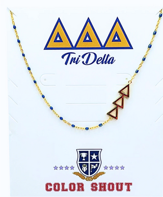 Sorority Necklace on Enamel Beads