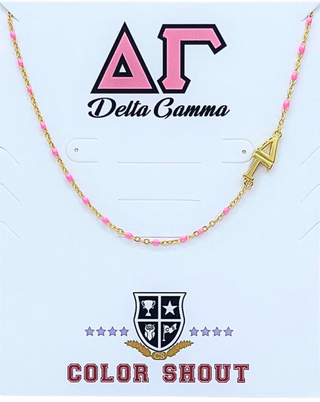 Sorority Necklace on Enamel Beads