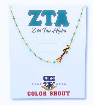 Sorority Necklace on Enamel Beads