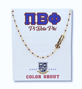 Sorority Necklace on Enamel Beads