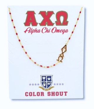 Sorority Necklace on Enamel Beads