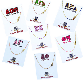 Sorority Necklace on Enamel Beads