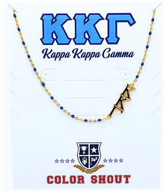 Sorority Necklace on Enamel Beads