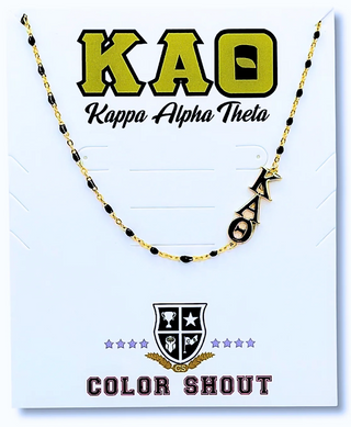 Sorority Necklace on Enamel Beads