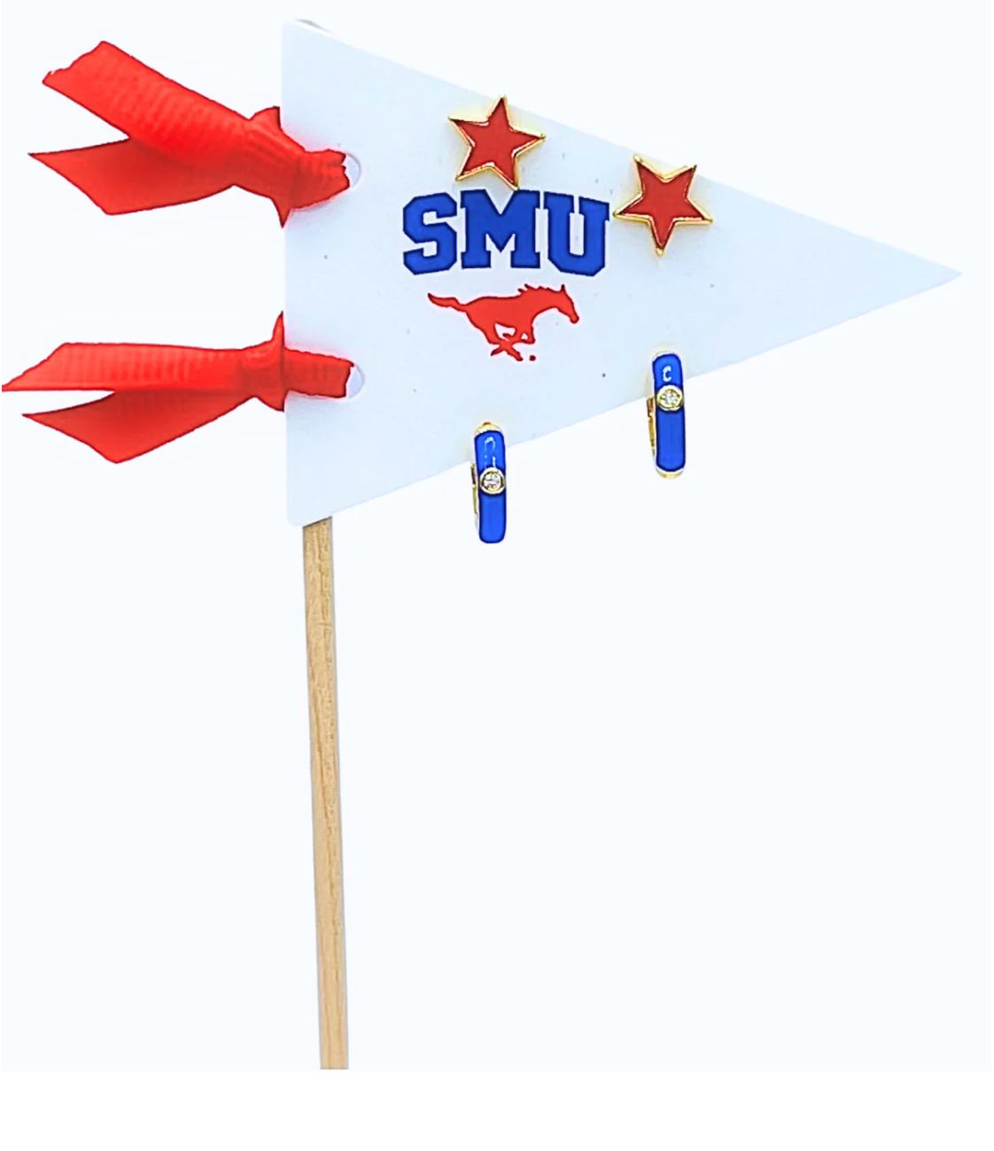 SMU Pennant Flag PAIR of Huggies