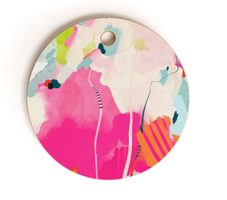 Pink Sky Round Cutting Board