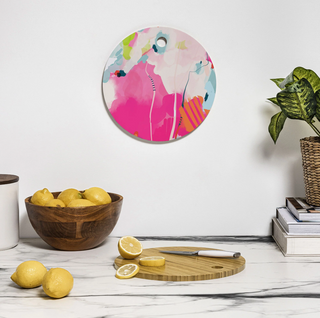 Pink Sky Round Cutting Board