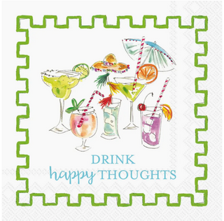 Drink Happy Thoughts Cocktail Napkins