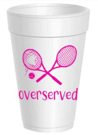 Tennis Served Styrofoam Cups