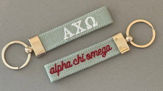Sorority Embroidered Keychain