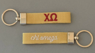 Sorority Embroidered Keychain