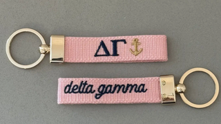 Sorority Embroidered Keychain