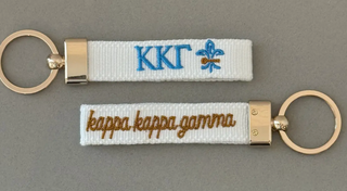 Sorority Embroidered Keychain