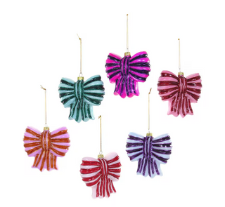 Stripped Bow Ornament