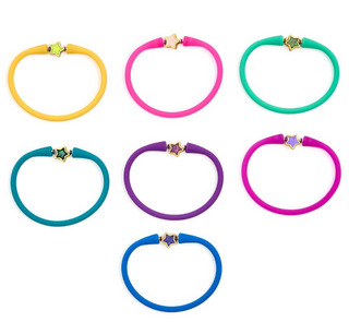 Star Charm Silicone Slip-On Bracelet