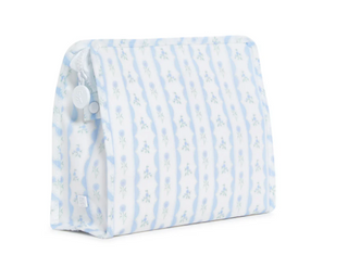 TRVL - Roadie Zipper Pouch Large - Ribbon Floral Blue