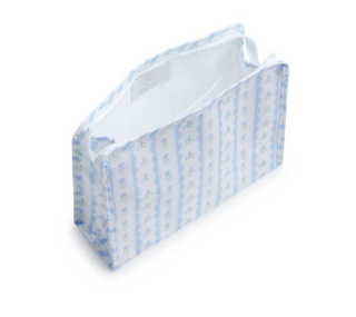 TRVL - Roadie Zipper Pouch Large - Ribbon Floral Blue