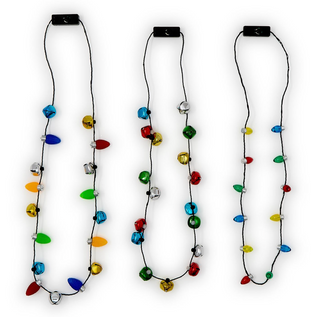 Jingle and Mingle Holiday Light Up Ornament Necklace