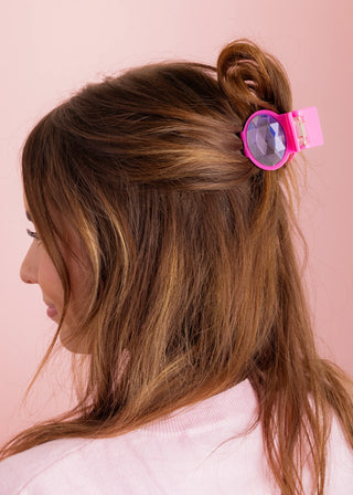 Pink/Purple Gemstone Hair Clip