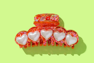 Heart & Pearl Claw Clip