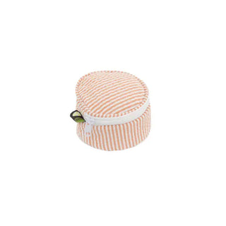 Mini Orange Seersucker Button