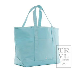 TRVL - Large Maxi Lake Blue Canvas Tote